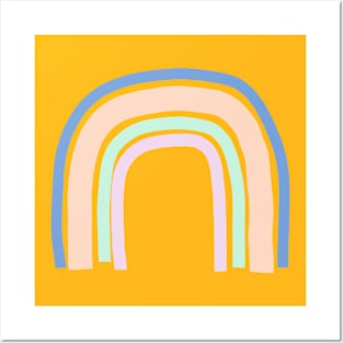 Retro Pastel Rainbow Posters and Art